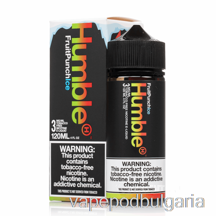 Vape 10000 Дръпки леден плодов пунш - Humble Juice Co - 120ml 0mg